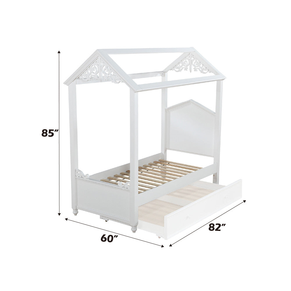 ACME 37350T Rapunzel Twin Bed, White (1Set/2Ctn)