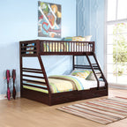 ACME 37425 Jason XL Twin/Queen Bunk Bed & Drawers, Espresso (1Set/2Ctn)