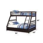 ACME 37425 Jason XL Twin/Queen Bunk Bed & Drawers, Espresso (1Set/2Ctn)