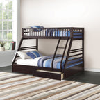 ACME 37425 Jason XL Twin/Queen Bunk Bed & Drawers, Espresso (1Set/2Ctn)