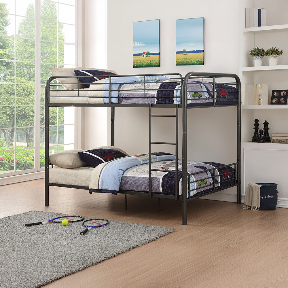ACME 37435 Bristol Full/Full Bunk Bed, Gunmetal (1Set/2Ctn)