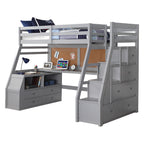 ACME 37445 Jason II Loft Bed & Storage Ladder, Gray (1Set/4Ctn)