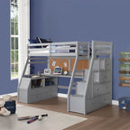 ACME 37445 Jason II Loft Bed & Storage Ladder, Gray (1Set/4Ctn)