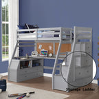 ACME 37445 Jason II Loft Bed & Storage Ladder, Gray (1Set/4Ctn)