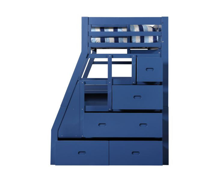 ACME 37455 Jason II Storage Twin Loft Bed (1Set/4Ctn), Navy Blue