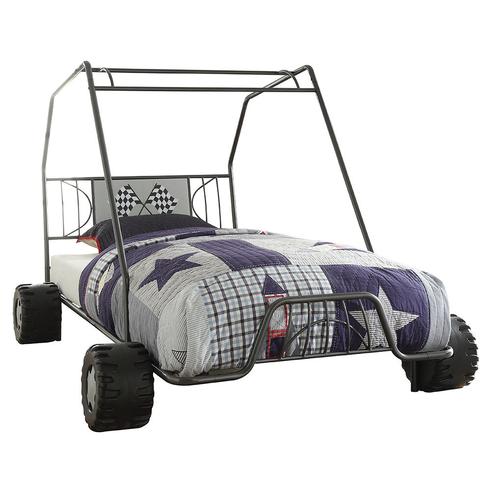 ACME 37640T Xander Twin Bed, Gunmetal Go Kart (1Set/2Ctn)  1