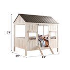 ACME 37655F Spring Cottage Full Bed, Weathered White & Washed Gray (1Set/3Ctn)