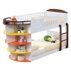 ACME 37715 Neptune Twin Bunk Bed with Storage Shelves, White & Chocolate (1Set/4Ctn)