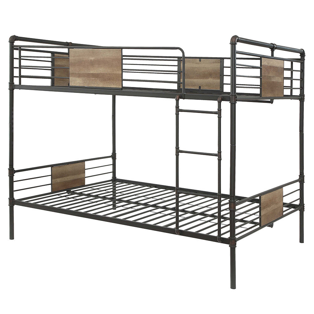 ACME 37720 Brantley Queen/Queen Bunk Bed, Sandy Black & Dark Bronze Hand-Brushed (1Set/2Ctn)