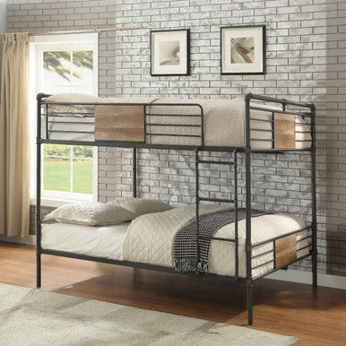 ACME 37720 Brantley Queen/Queen Bunk Bed, Sandy Black & Dark Bronze Hand-Brushed (1Set/2Ctn)