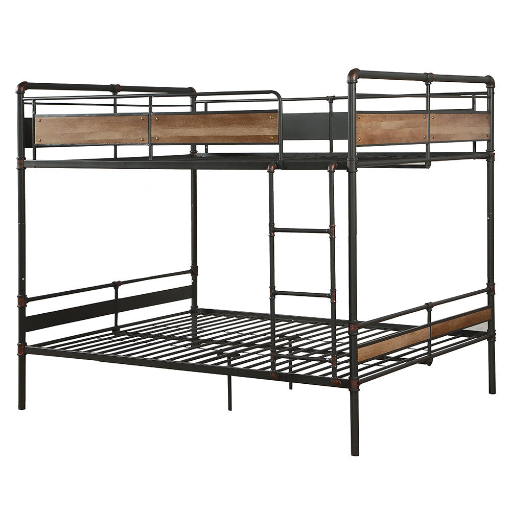 ACME 37730 Brantley II Queen/Queen Bunk Bed, Sandy Black & Dark Bronze Hand-Brushed (1Set/2Ctn)