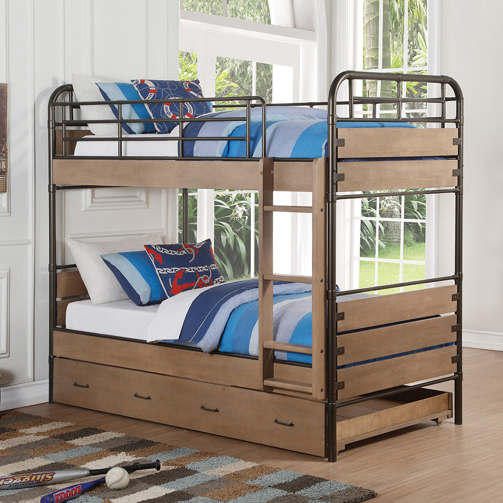 ACME 37760 Adams Twin/Twin Bunk Bed