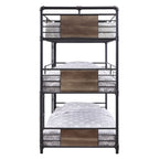 ACME 37820 Brantley Triple Bunk Bed - Twin, Sandy Black & Dark Bronze Hand-Brushed (1Set/2Ctn)