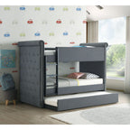 ACME 37855 Romana Ii Twin/Twin Bunk Bed, Gray Fabric