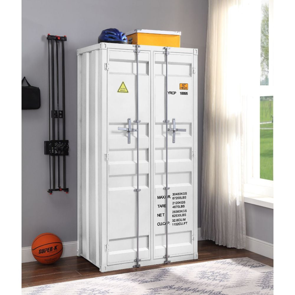 ACME 37889 Cargo Double door Wardrobe, White