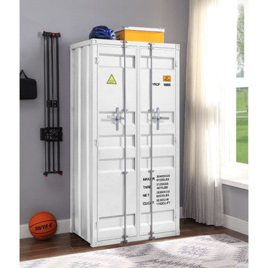 ACME 37889 Cargo Double door Wardrobe, White