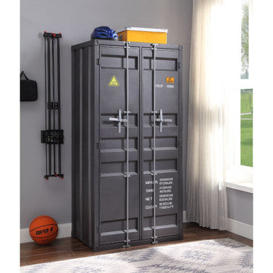 ACME 37899 Cargo Double door Wardrobe, Gunmetal
