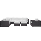 Modway EEI-2208 Convene 9 Piece Outdoor Patio Sectional Set