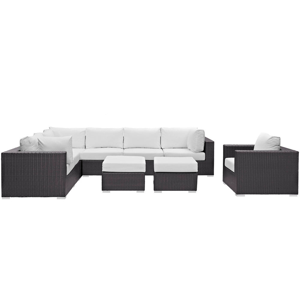 Modway EEI-2208 Convene 9 Piece Outdoor Patio Sectional Set