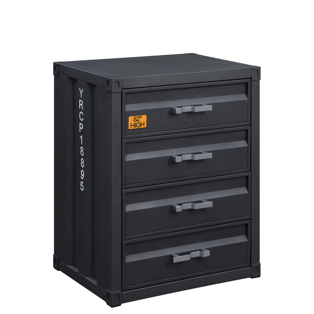 ACME 37956 Cargo 4-Drawer Chest, Gunmetal Finish