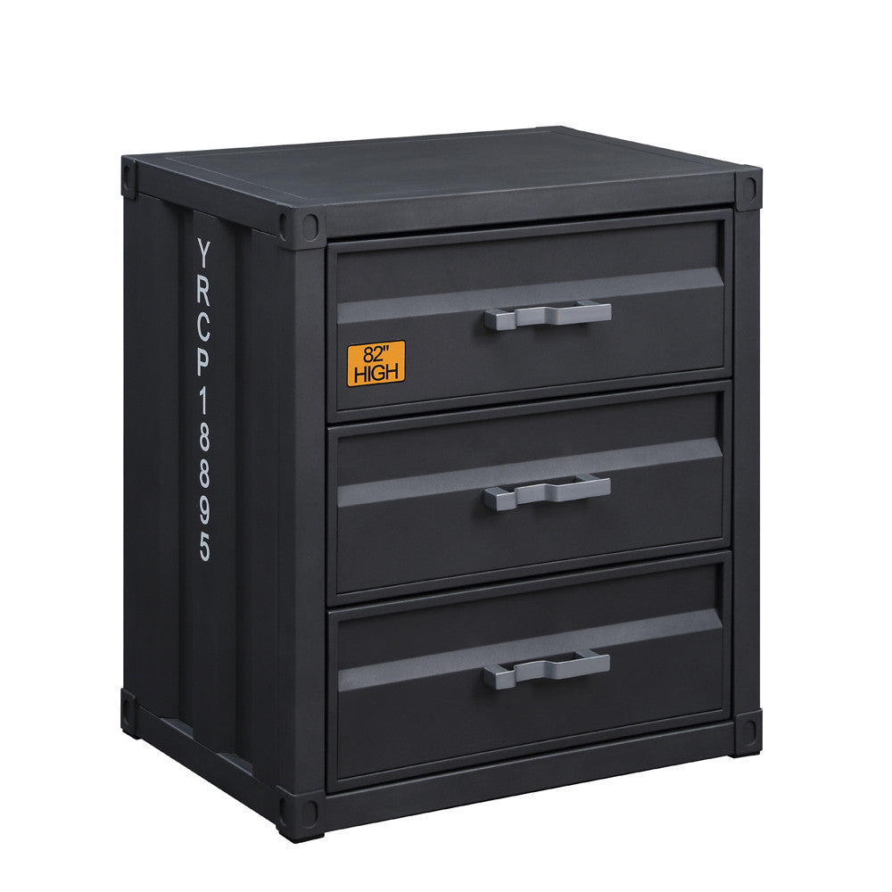 ACME 37957 Cargo 3-Drawer Chest, Gunmetal Finish