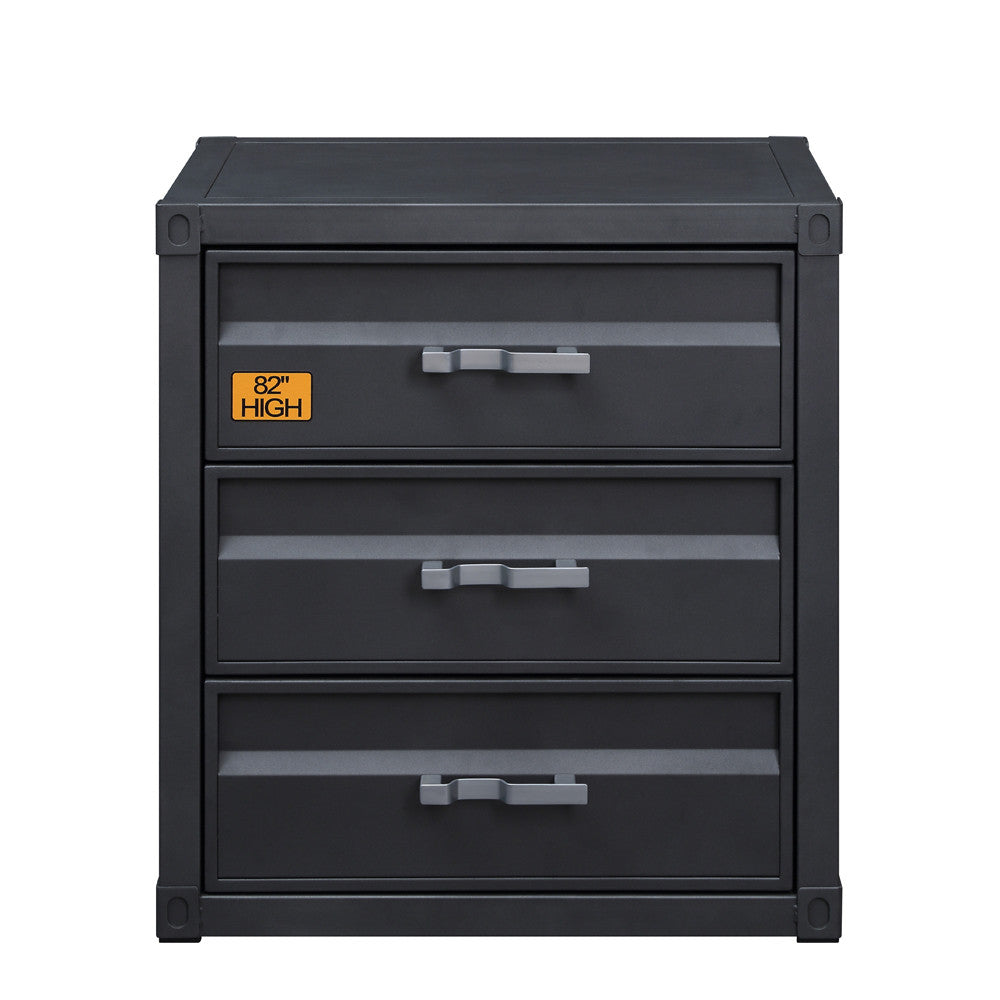 ACME 37957 Cargo 3-Drawer Chest, Gunmetal Finish