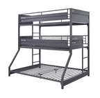 ACME 37995 Cargo Twin/Twin/Full Triple Bunk Bed, Gunmetal Finish(1Set/2Ctn)