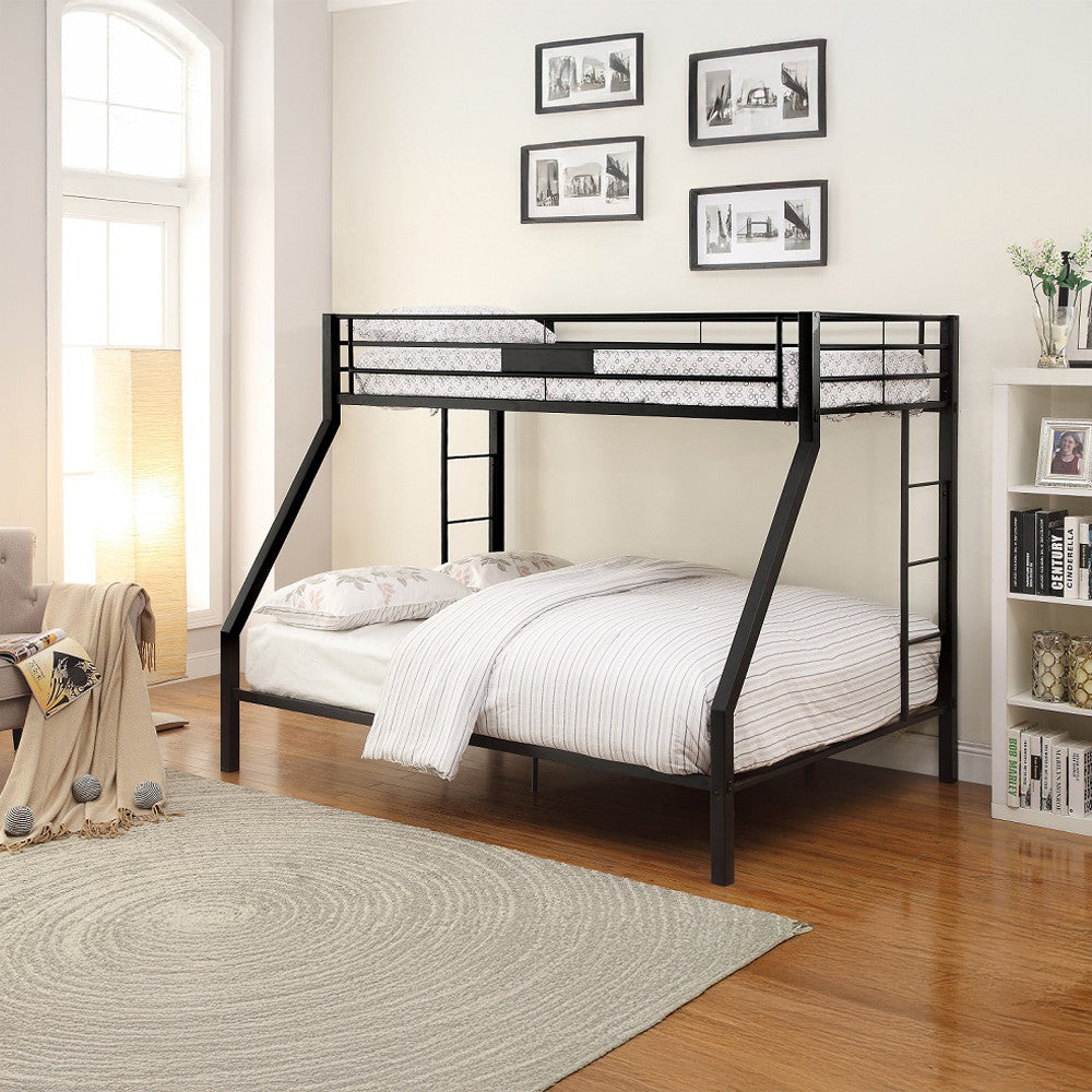 ACME 38000 Limbra Twin XL/Queen Bunk Bed, Sandy Black (1Set/2Ctn)