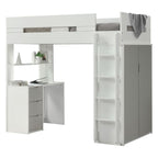 ACME 38050 Nerice Loft Bed, White & Gray (1Set/5Ctn)