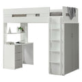 ACME 38050 Nerice Loft Bed, White & Gray (1Set/5Ctn)