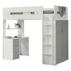 ACME 38050 Nerice Loft Bed, White & Gray (1Set/5Ctn)
