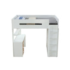 ACME 38055 Nerice Loft Bed, White & Oak (1Set/5Ctn)