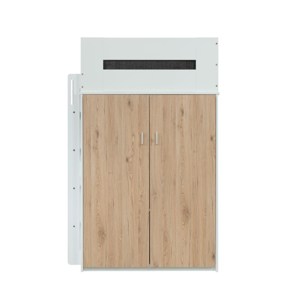 ACME 38055 Nerice Loft Bed, White & Oak (1Set/5Ctn)