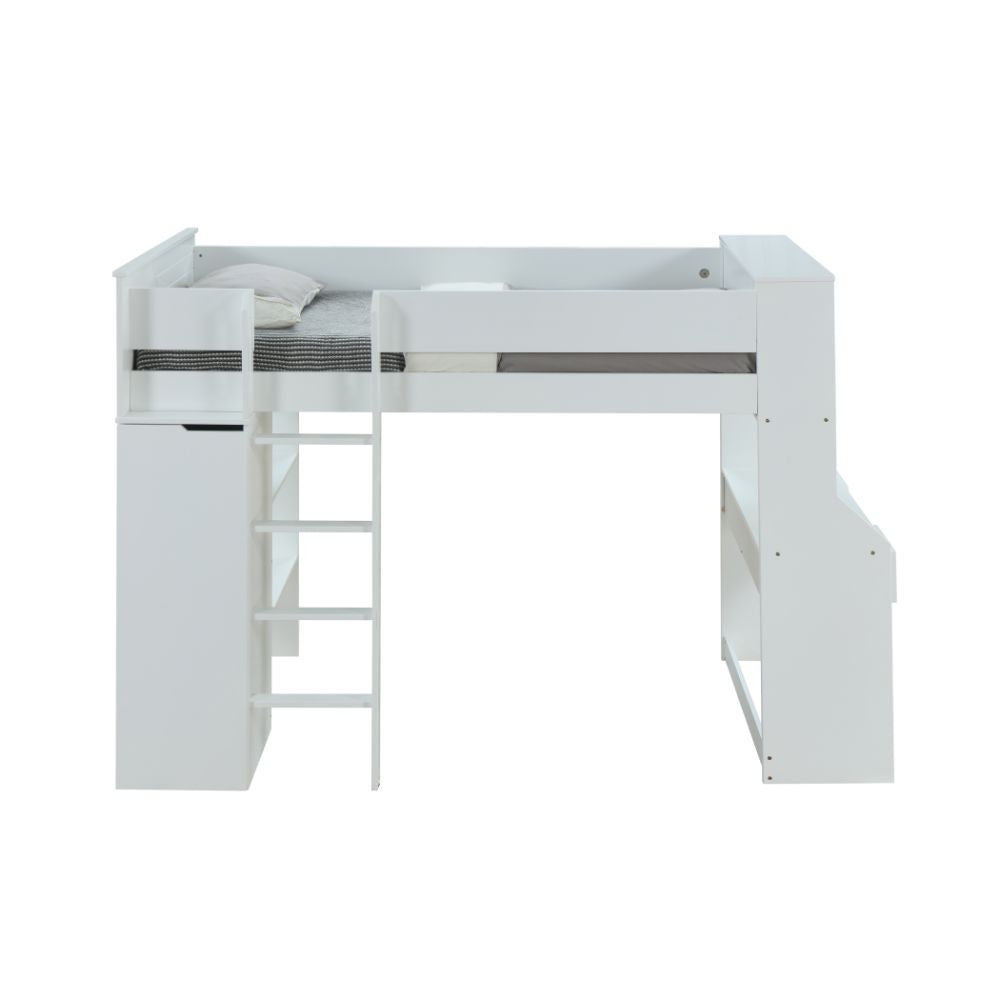 ACME 38060 Ragna Loft Bed, White (1Set/4Ctn)