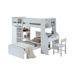 ACME 38060 Ragna Loft Bed, White (1Set/4Ctn)
