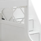 ACME 38150 Meyer Twin/Full Bunk Bed with Storage Ladder & Drawers, White