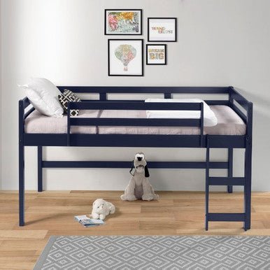 ACME 38260 Lara Twin Loft Bed, Navy Blue Finish
