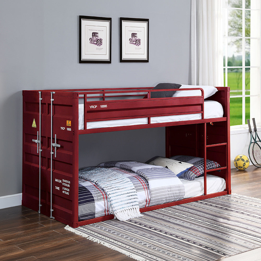 ACME 38280 Cargo Red Twin/Twin Bunk Bed