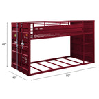 ACME 38280 Cargo Red Twin/Twin Bunk Bed  3