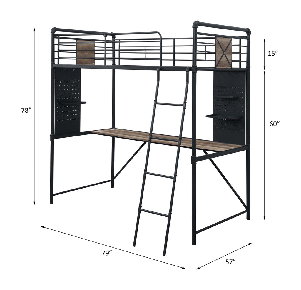 ACME 38310 Cordelia Twin Loft Bed  4