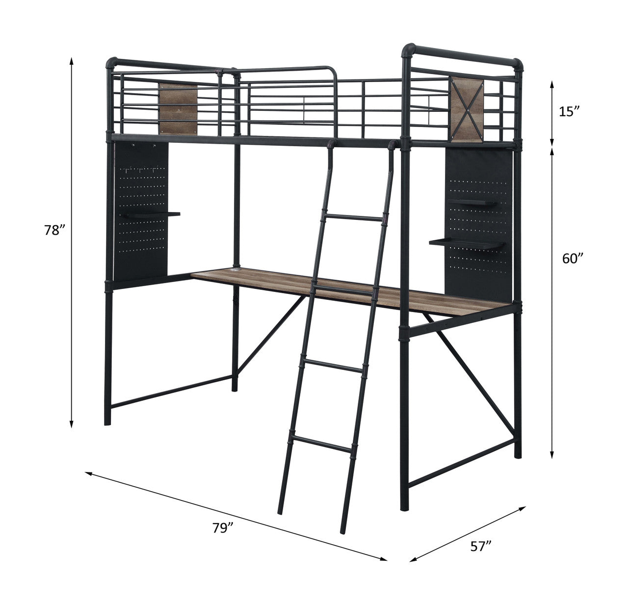 ACME 38310 Cordelia Twin Loft Bed  4