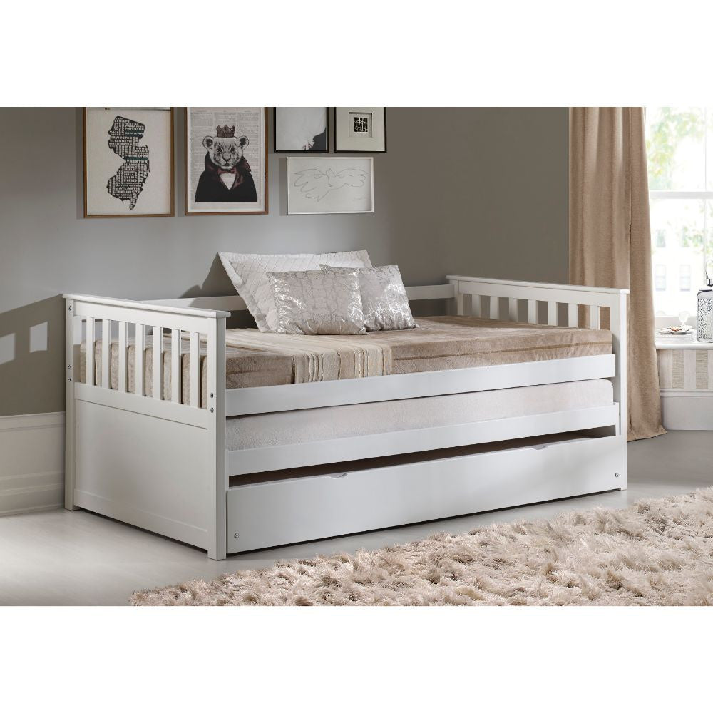 ACME 39080 Cominia Daybed & Pull-Out Bed, White (1Set/2Ctn)