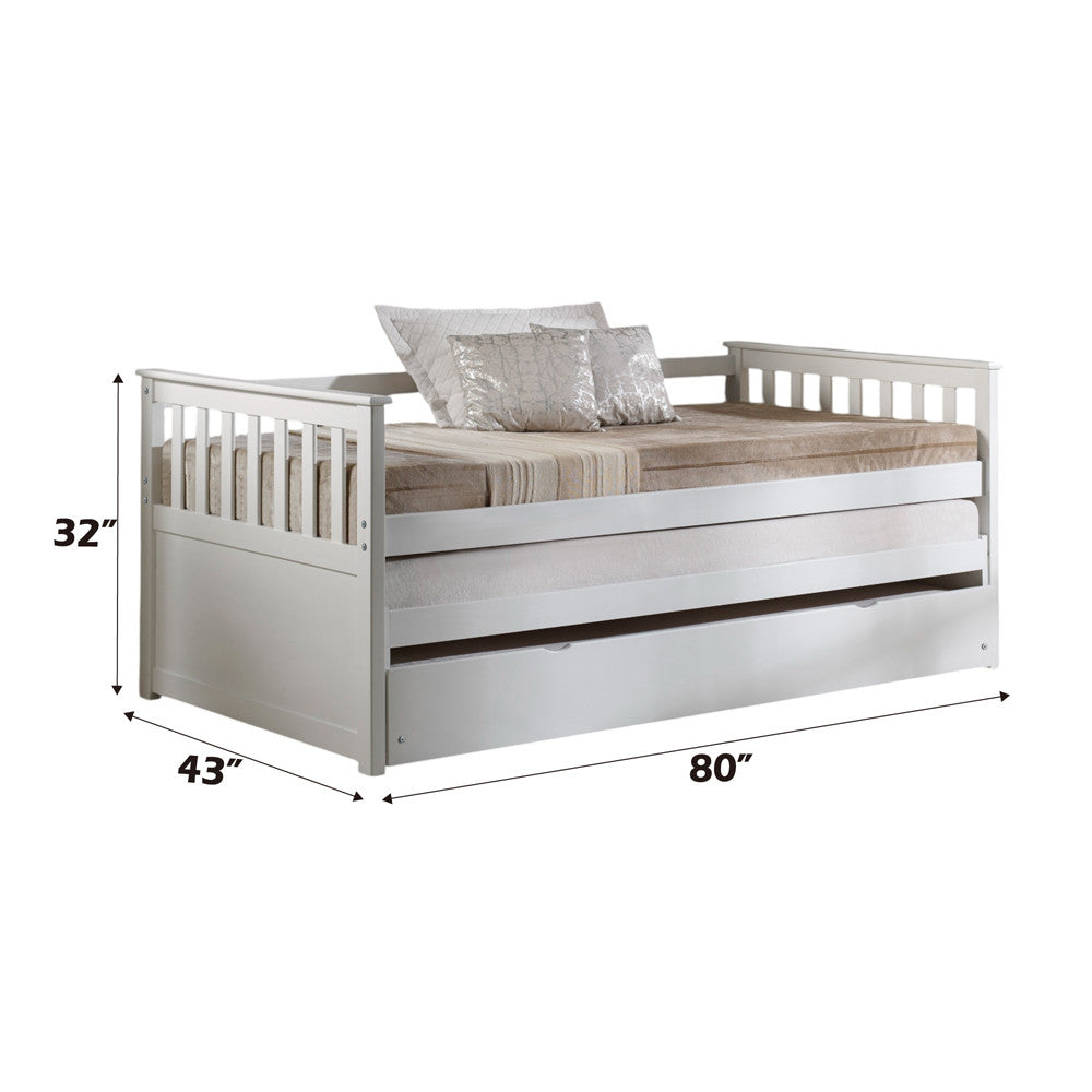 ACME 39080 Cominia Daybed & Pull-Out Bed, White (1Set/2Ctn)