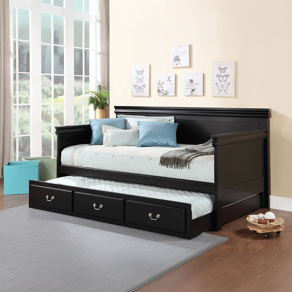 ACME 39095 Bailee Daybed, Black (1Set/2Ctn)