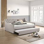 ACME 39385 Lianna Full Daybed & Twin Trundle, Fog Fabric