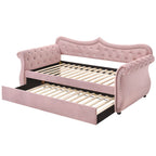 ACME 39420 Adkins Daybed & Trundle, Pink Velvet