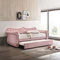 ACME 39420 Adkins Daybed & Trundle, Pink Velvet