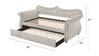 ACME 39430 Adkins Daybed & Trundle, Beige Fabric