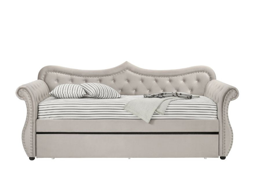 ACME 39430 Adkins Daybed & Trundle, Beige Fabric