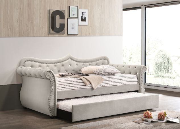 ACME 39430 Adkins Daybed & Trundle, Beige Fabric